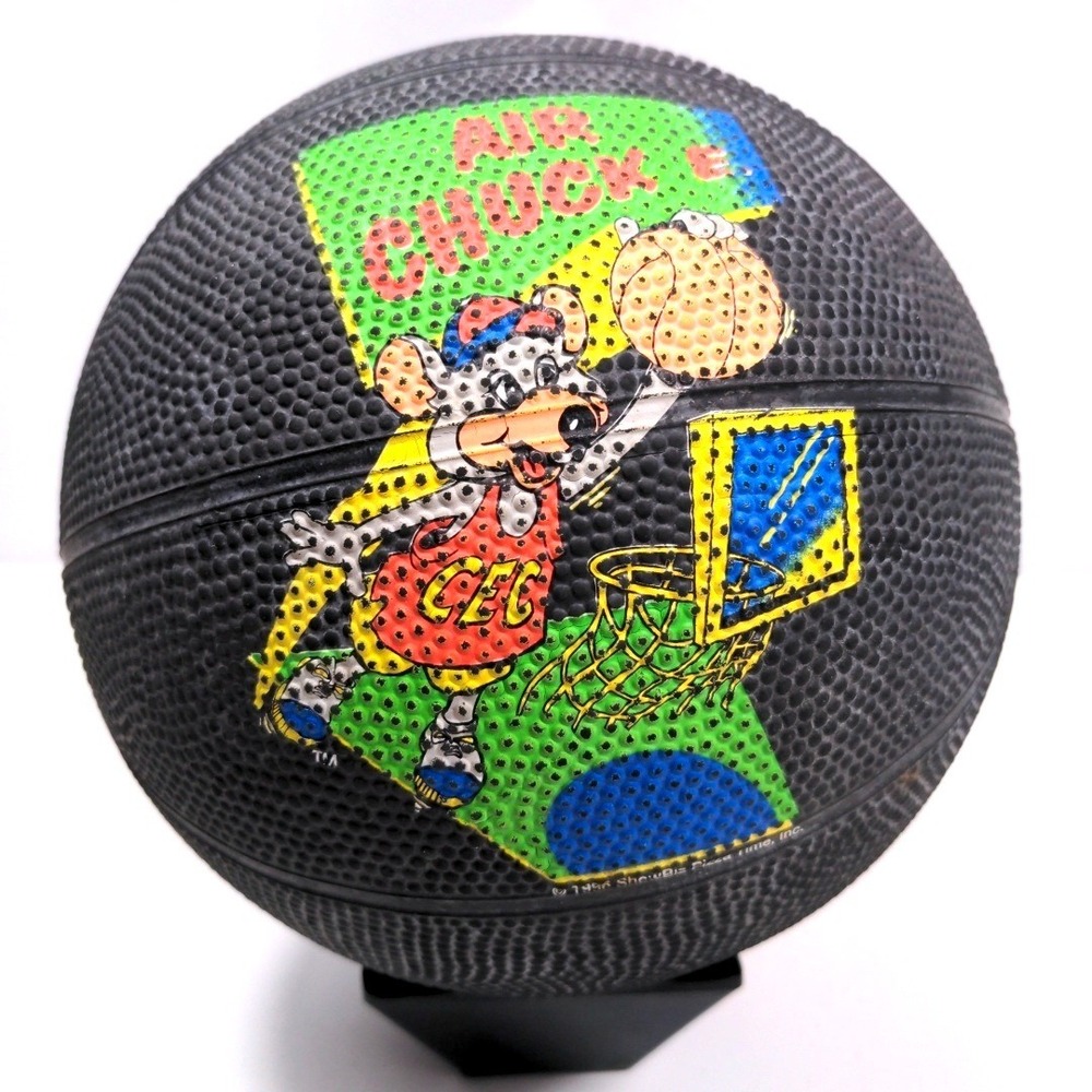 VTG 1996 Chuck E Cheese Air Chuck E Mini Basketball ShowBiz Pizza Time Toy 5"‎